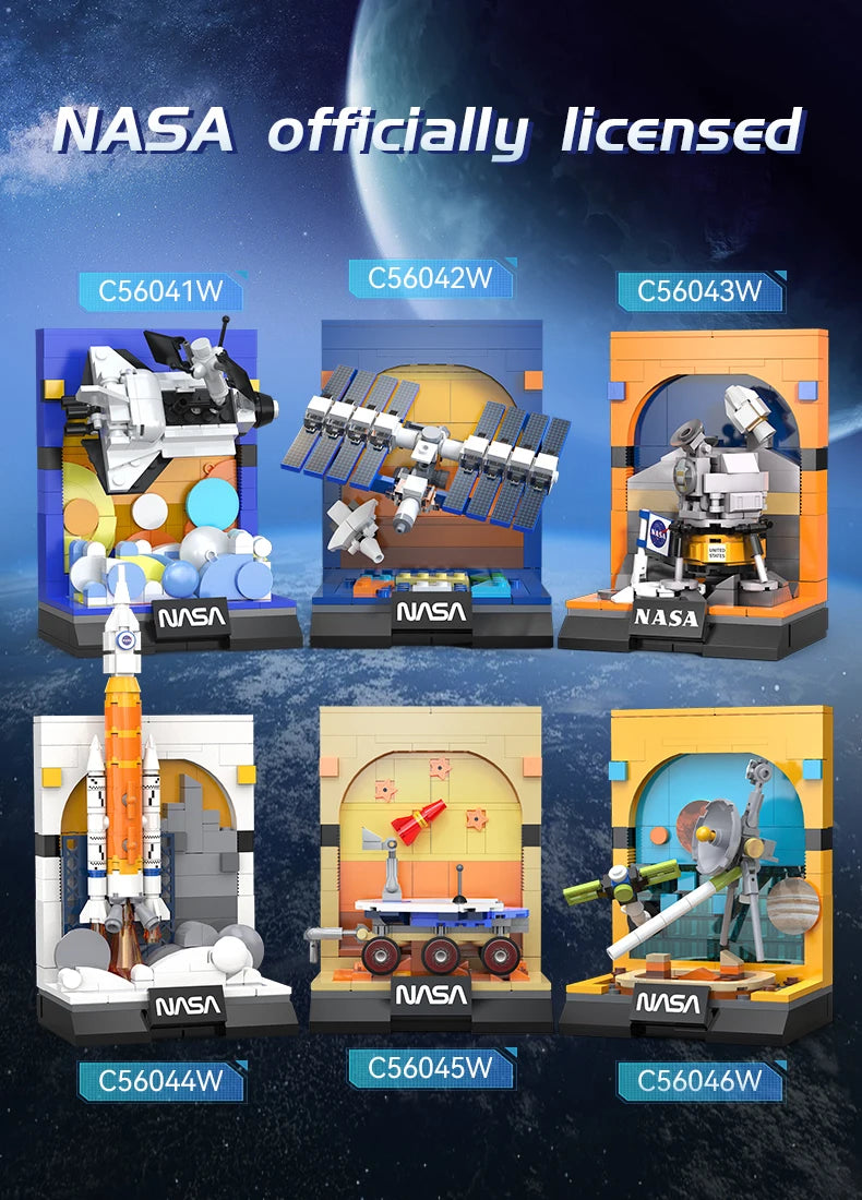 Mini Dioramas Officiels NASA à Construire – Collection Complète CaDA (6 modèles)