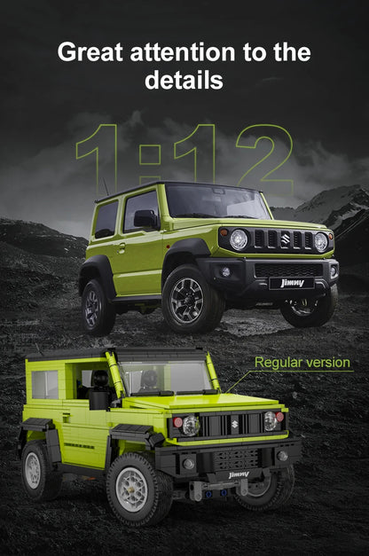 Suzuki Jimny CaDA – 4x4 Off-Road Télécommandé à Construire (1803 pièces + Accessoires)