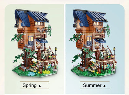 Cabane Perchée dans un Arbre – Modèle 4 Saisons (1155 pièces)
