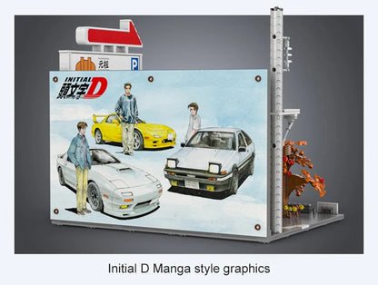 Diorama Japonais Initial D – Usui Parking + Tofu Shop (3 modèles disponibles)