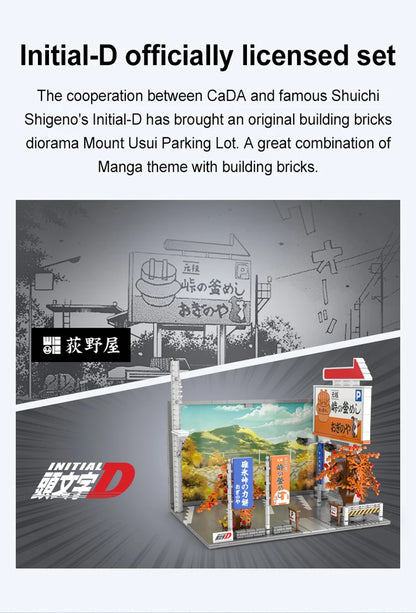 Diorama Japonais Initial D – Usui Parking + Tofu Shop (3 modèles disponibles)