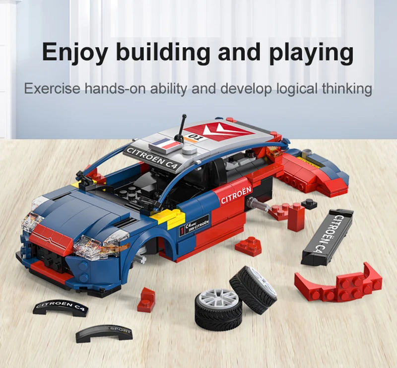 Voiture de Rallye Télécommandée CaDA – Citroën C4 WRC (329 pièces)