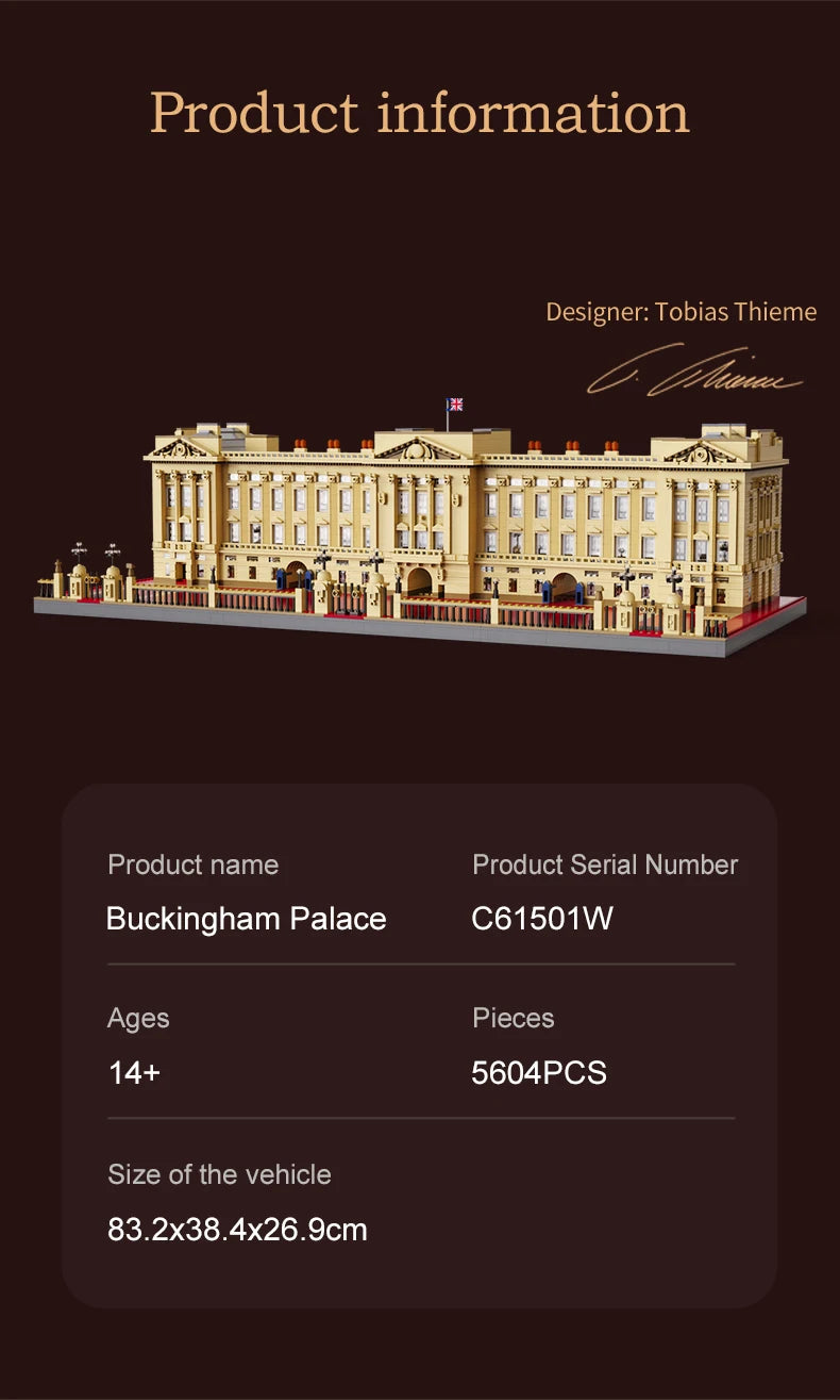 Palais de Buckingham à Construire – Modèle C61501W (5604 pièces)