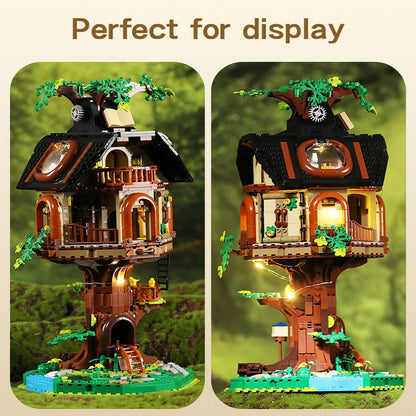 Maison dans l'Arbre à Construire CaDA – 1808 Pièces avec Lumières USB