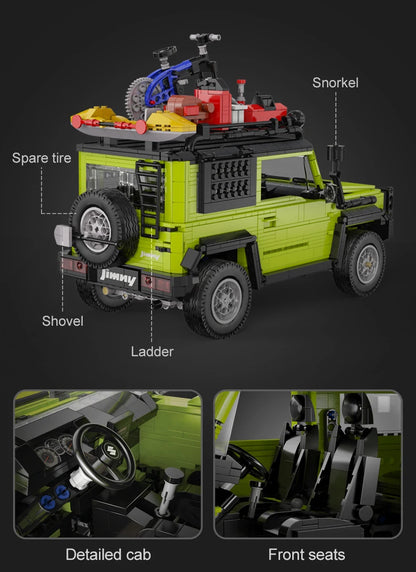 Suzuki Jimny CaDA – 4x4 Off-Road Télécommandé à Construire (1803 pièces + Accessoires)