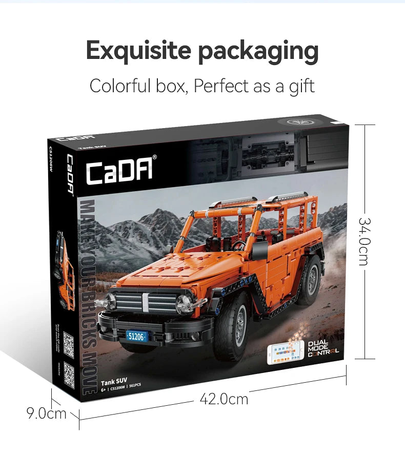 CaDA Tank SUV RC 561 Pièces – Kit de Construction Technique à Télécommande