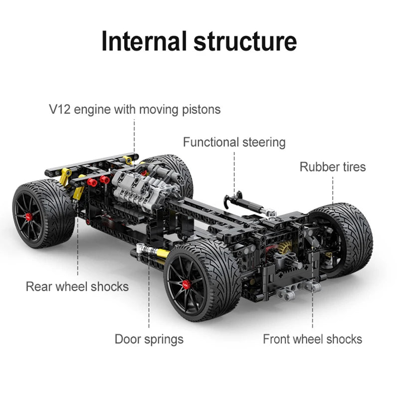 Voiture de Sport RC APE – CaDA C63005 (1823 pièces)