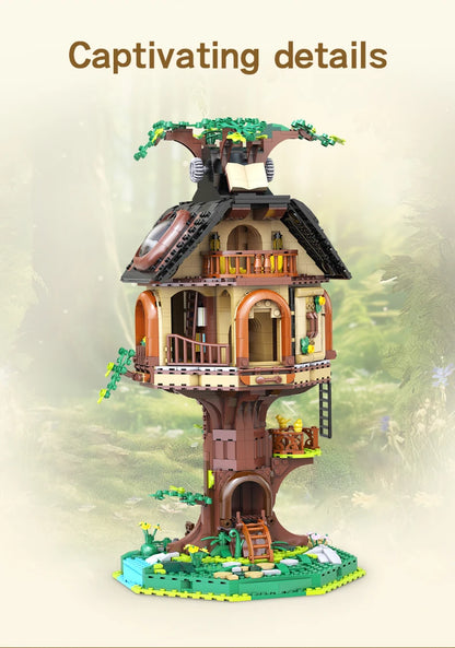 Maison dans l'Arbre à Construire CaDA – 1808 Pièces avec Lumières USB