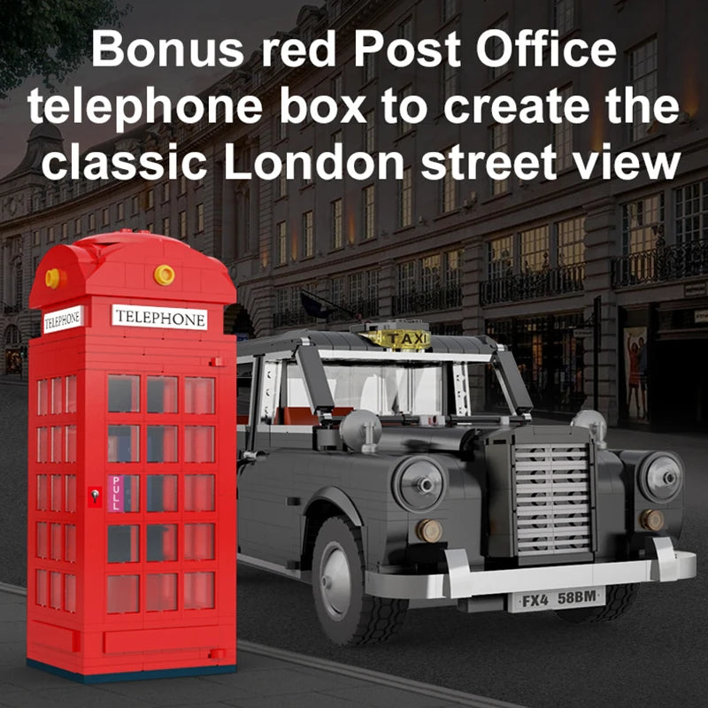 Voiture Télécommandée à Construire CaDA – London Taxi Noir (1871 pièces)