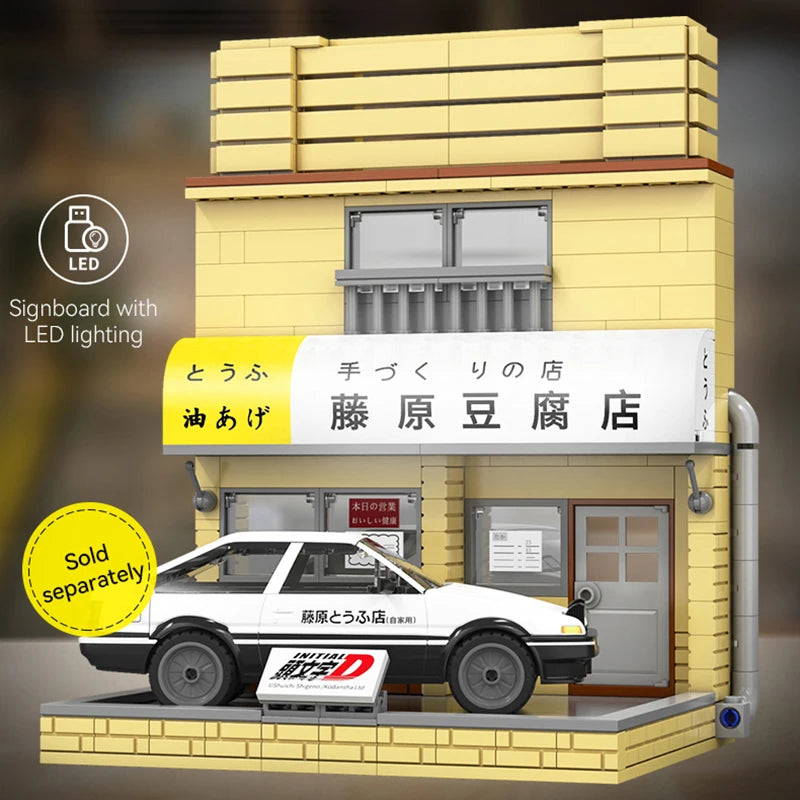 Diorama Japonais Initial D – Usui Parking + Tofu Shop (3 modèles disponibles)