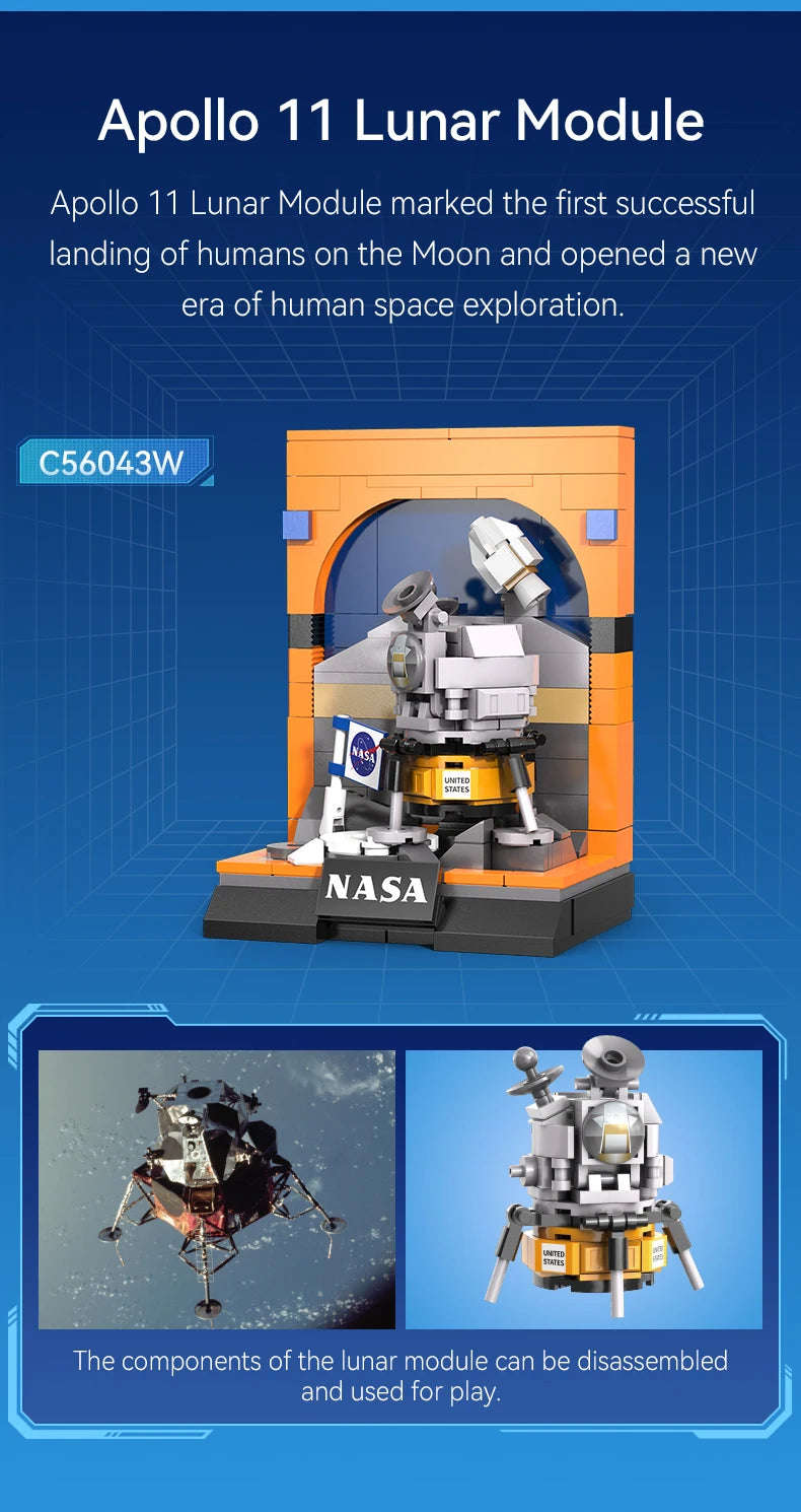 Mini Dioramas Officiels NASA à Construire – Collection Complète CaDA (6 modèles)
