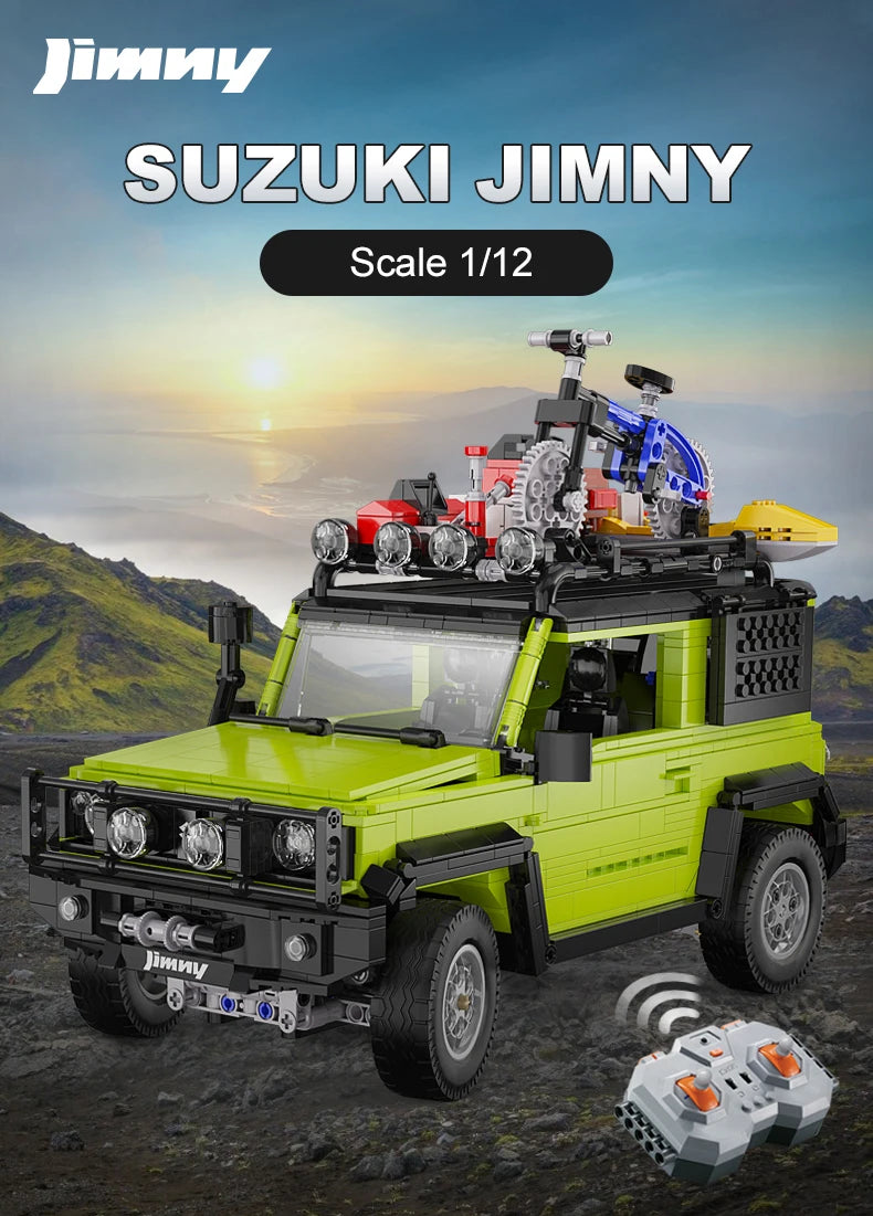 Suzuki Jimny CaDA – 4x4 Off-Road Télécommandé à Construire (1803 pièces + Accessoires)
