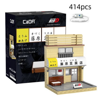 Diorama Japonais Initial D – Usui Parking + Tofu Shop (3 modèles disponibles)