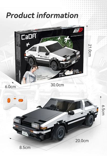 AE86 Trueno Initial D – Voiture Télécommandée à Construire (325 pièces, Échelle 1:20)