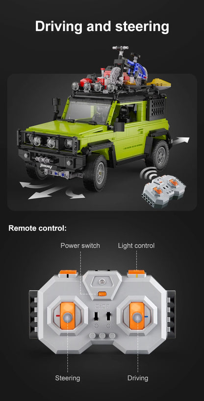 Suzuki Jimny CaDA – 4x4 Off-Road Télécommandé à Construire (1803 pièces + Accessoires)