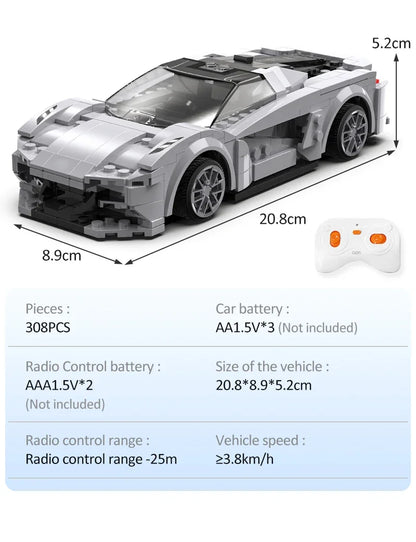 Cada APP Programming Remote Control Sports Car Building Blocks City RC Vehicle Racing Car Bricks Gifts Toys for Boys Children