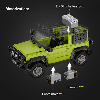 Suzuki Jimny CaDA – 4x4 Off-Road Télécommandé à Construire (1803 pièces + Accessoires)