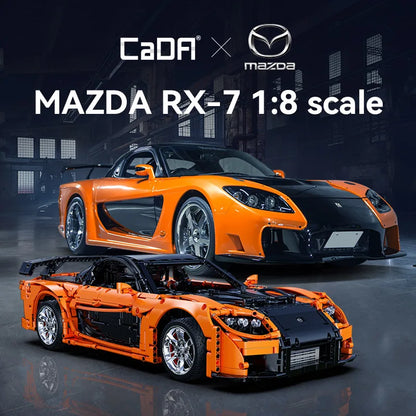 Mazda RX-7 CaDA – Supercar Télécommandée à Construire (3305 pièces, Échelle 1:8, Modèle Officiel)
