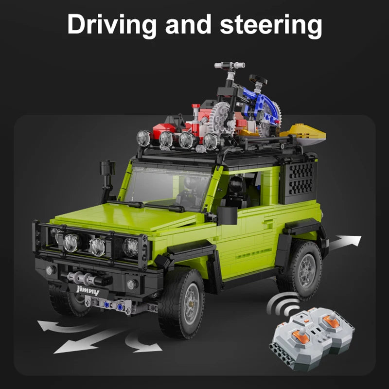 Suzuki Jimny CaDA – 4x4 Off-Road Télécommandé à Construire (1803 pièces + Accessoires)