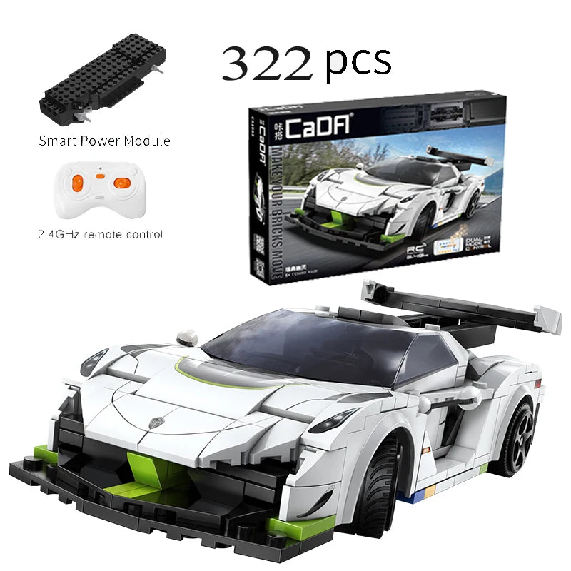 Voiture de Sport Télécommandée CaDA – Modèle Ghost Racer (322 pièces)