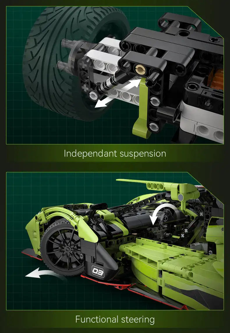 Supercar de Course à Construire CaDA – Modèle V-Race (1817 pièces)
