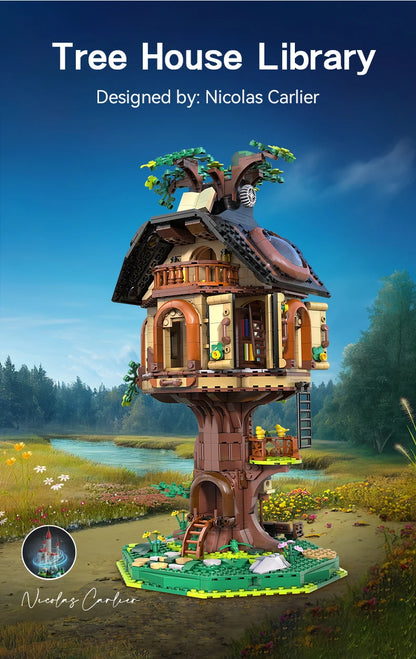Maison dans l'Arbre à Construire CaDA – 1808 Pièces avec Lumières USB
