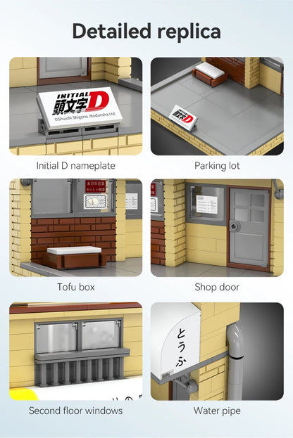 Diorama Japonais Initial D – Usui Parking + Tofu Shop (3 modèles disponibles)