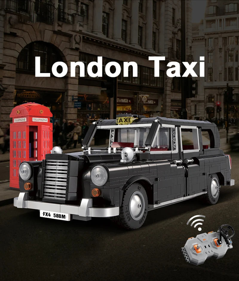 Voiture Télécommandée à Construire CaDA – London Taxi Noir (1871 pièces)