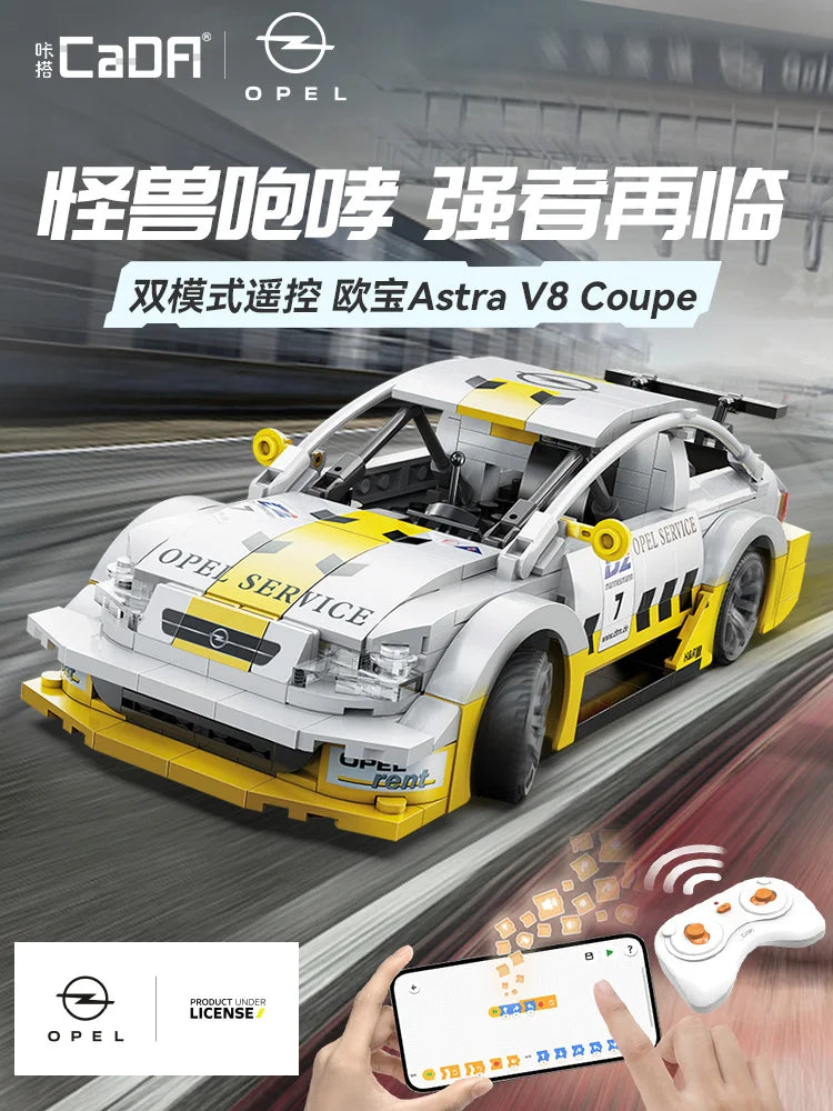 Voiture de Course Télécommandée CaDA – Opel Astra V8 Coupé (330 pièces)