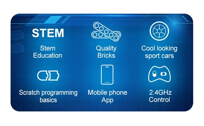 Cada APP Programming Remote Control Sports Car Building Blocks City RC Vehicle Racing Car Bricks Gifts Toys for Boys Children