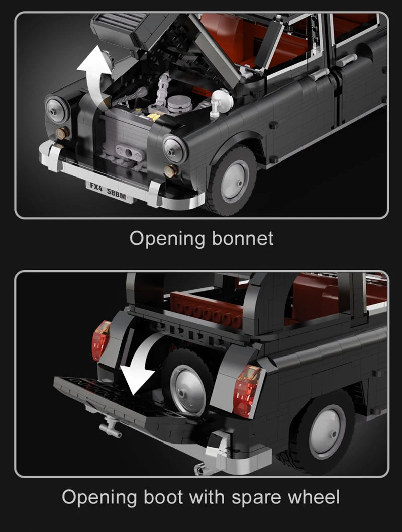 Voiture Télécommandée à Construire CaDA – London Taxi Noir (1871 pièces)