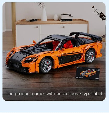 Mazda RX-7 CaDA – Supercar Télécommandée à Construire (3305 pièces, Échelle 1:8, Modèle Officiel)