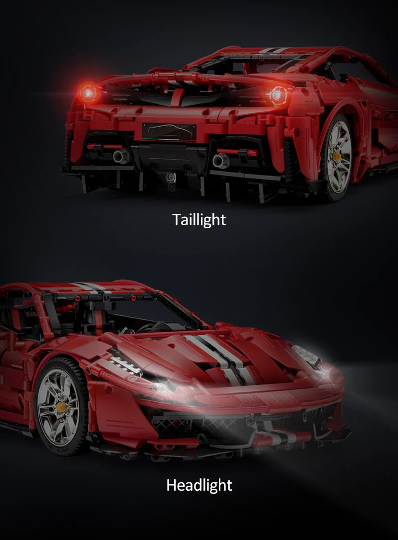 Voiture de Sport Télécommandée CaDA – Supercar Rouge (3187 pièces)