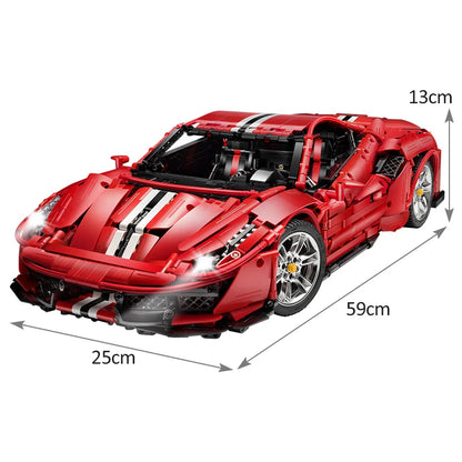 Voiture de Sport Télécommandée CaDA – Supercar Rouge (3187 pièces)