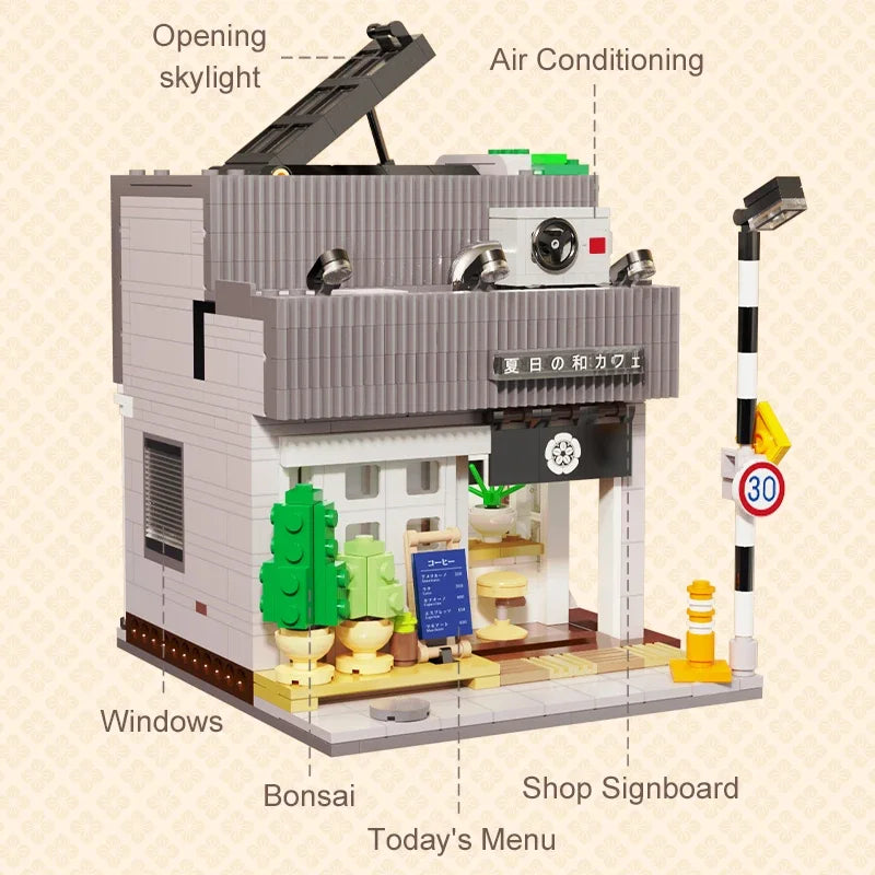 Café Japonais d’Été – Set de Construction CaDA (1116 pièces)