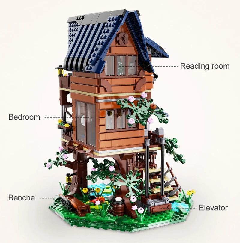 Cabane Perchée dans un Arbre – Modèle 4 Saisons (1155 pièces)
