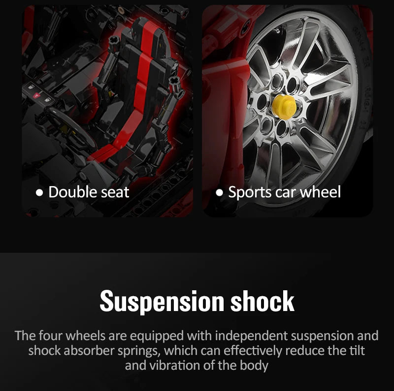 Voiture de Sport Télécommandée CaDA – Supercar Rouge (3187 pièces)