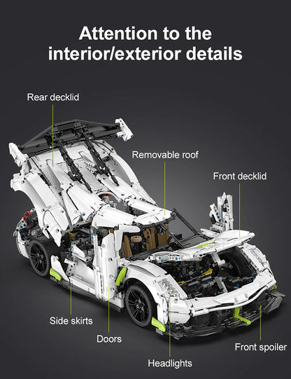 Voiture de Sport à Construire CaDA – Modèle Fantasma (4346 pièces)