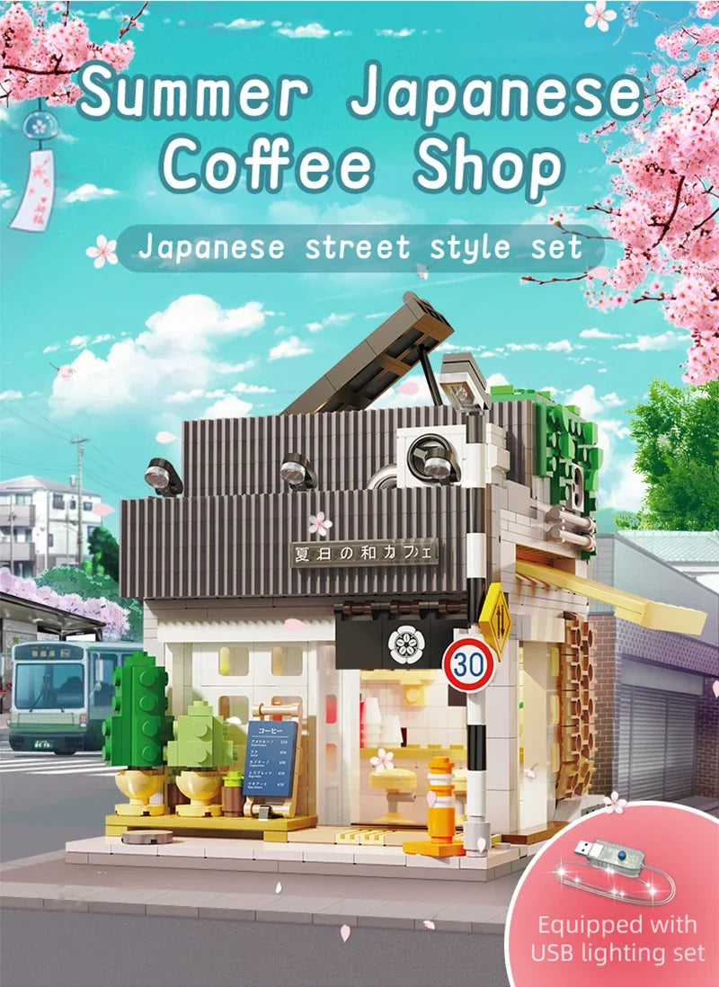 Café Japonais d’Été – Set de Construction CaDA (1116 pièces)